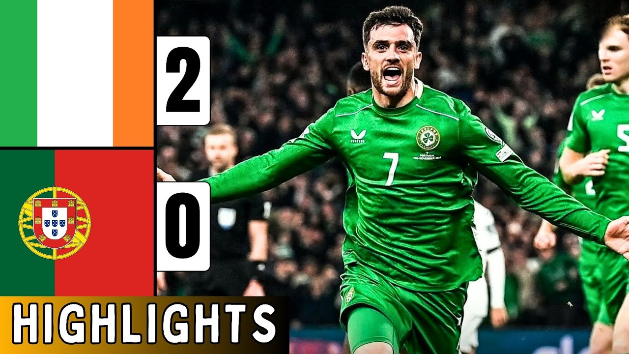 Irlanda vence 2-0 a Portugal y aplaza su clasificación al Mundial