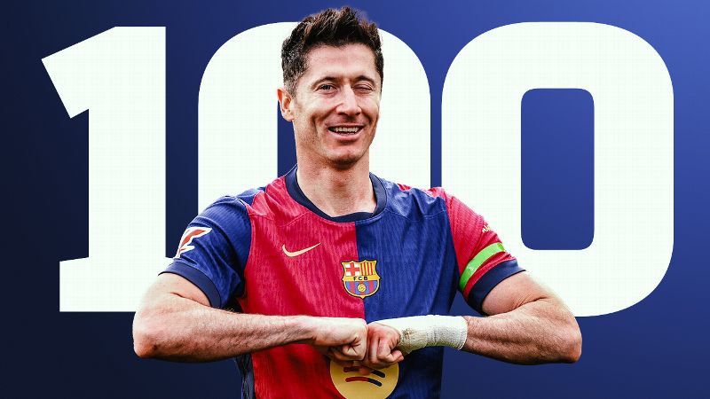 Lewandowski alcanza los 100 goles con el Barcelona y entra en la historia