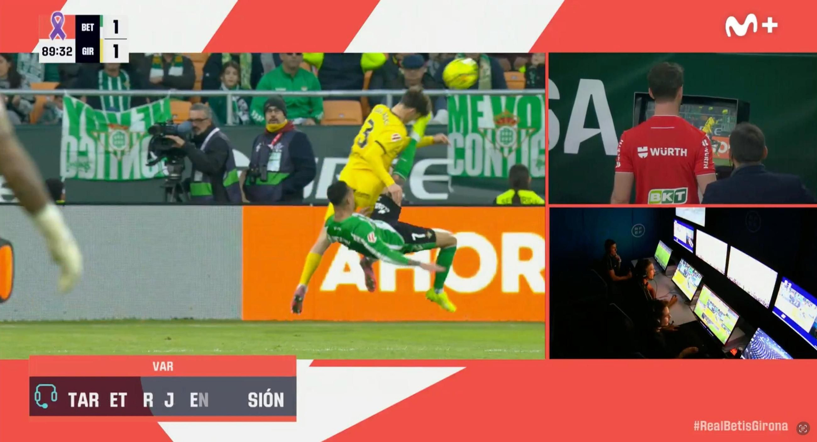 Antony se pierde el derbi sevillano tras polémica expulsión en el empate del Betis ante Girona